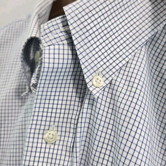 Brooks Brothers Shirt Men XXL 18 1818 Regent Non Iron Original Polo Windowpane - Picture 9 of 16